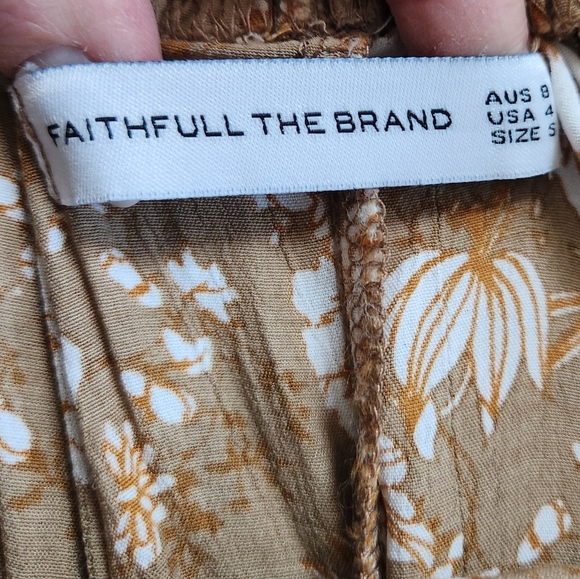 Faithfull the Brand Pants Etta Ditsy Floral Split Leg High Waist Wide Leg Small - Picture 11 of 15